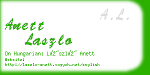 anett laszlo business card